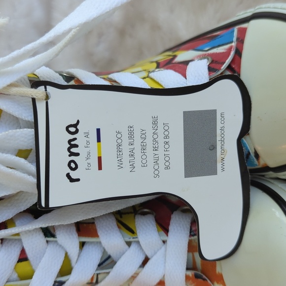 ROMA | Unisex Ilona Kids Art 1 Rainboots, Size 7, Multicolor - Picture 10 of 11